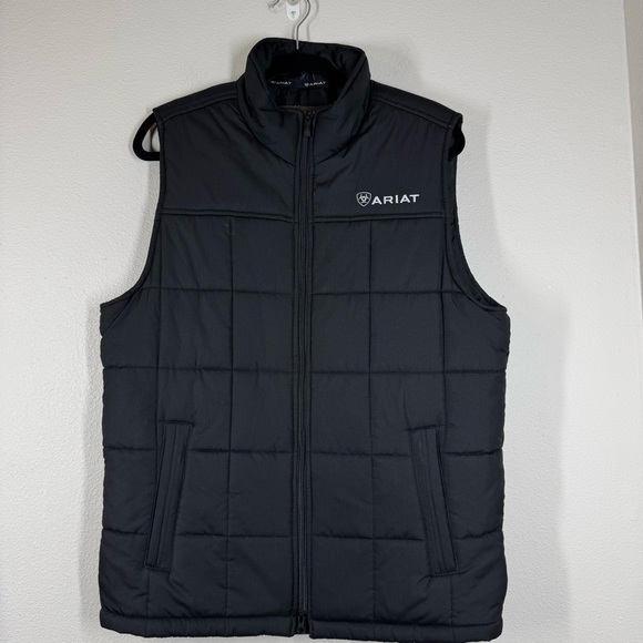 Ariat Men's Crius Insulated Puffer Vest Black Western Cowboy Size